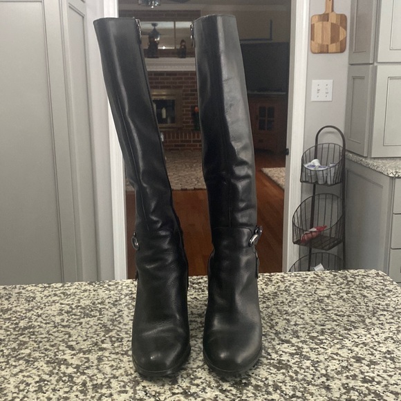 Tahari Felix Black Leather Boots - Picture 2 of 8